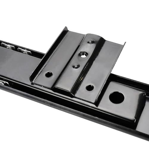 Image of Bosney Keyboard Tray Channel 350 MM Black Pack of 1 Heavy Duty Slide Channel for Under Desk Keyboard Support Smooth Sliding Mechanism Durable Metal Construction Office Furniture Fitting Accessory