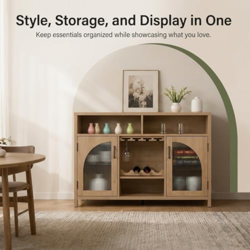 51" Buffet Cabinet with Storage, Large Kitchen Storage Cabinets - Image 4