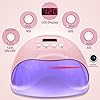 RedFlow UV LED Nail Lamp, Pink, Polycarbonate, LED Light, Large Size, Palm Print Auxiliary Irradiation, UV Protection Gloves