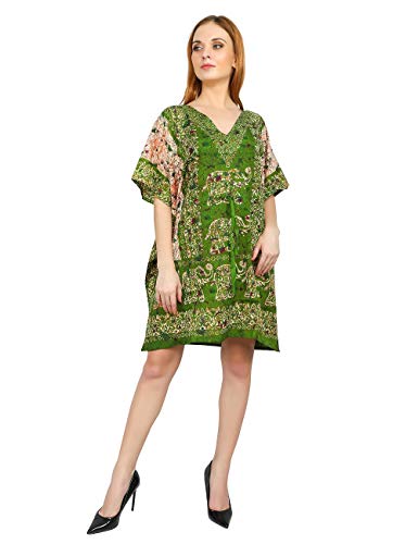 Tengru Short Kaftan Beach Cover ups Dresses for Women Ladies Dashiki African Caftan Loungewear Free Size