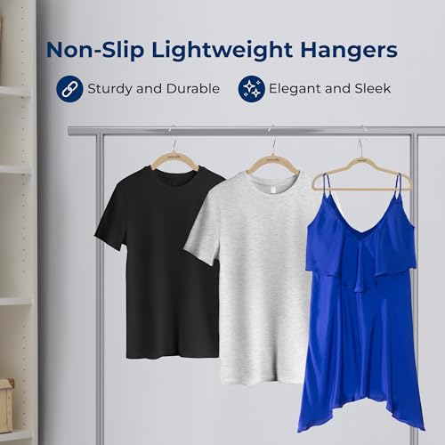 Image of SereneLife Velvet Hangers - 30 Pack, Slim & Space Saving for Closets
