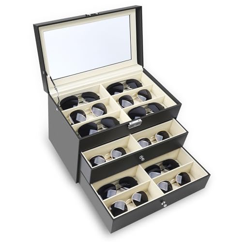 Image of Travel Sunglasses Organizer, Sunglasses Travel Case for Multiple Pairs, Multiple Glasses Travel Case for Women, Men