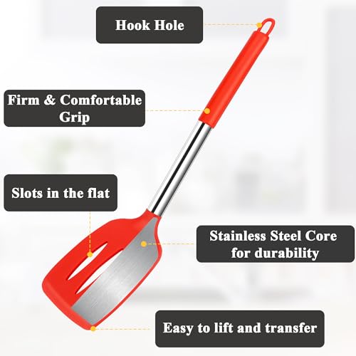 Cuillère en silicone résistant à la chaleur pour poêles et plats - 3