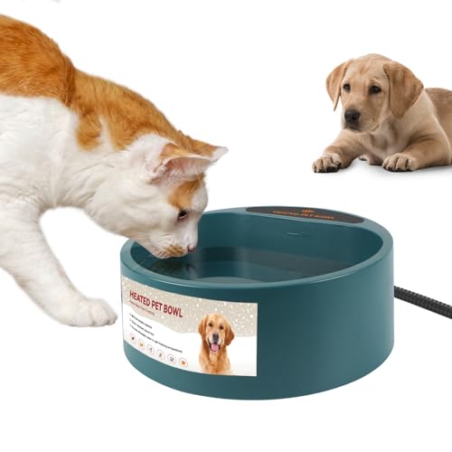 Enjoying Beheizter Wassernapf, 2.2 L, Beheizbare Hühnertränke Hunde Katze, Kalter Tag Beheizbare Tränke Kaninchen, Beheizbarer Wassernapf mit Anti-Biss Stromleitung, Eisfrei Enjoying Beheizter Wassernapf, 2.2 L, Beheizbare Hühnertränke Hunde Katze, Kalter Tag Beheizbare Tränke Kaninchen, Beheizbarer Wassernapf mit Anti-Biss Stromleitung, Eisfrei