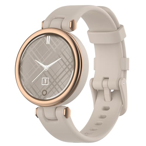 Nacorulu Compatible With Garmin Lily Bands 14.2mm Width Soft Silicone for Garmin Lily Smartwatch. (Grey)