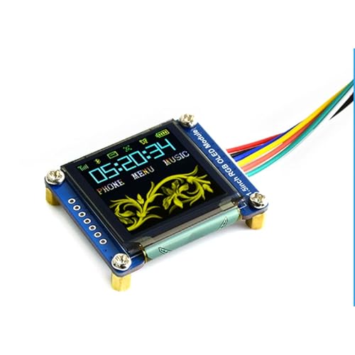 Waveshare 1,5 pulgadas RGB OLED módulo 128 x 128 píxeles 65 K colores interfaz SPI compatible con Raspberry Pi 4B Jetson Nano con manual y programas de ejemplo