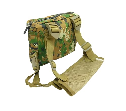 Bolsa Motoqueiro Peitoral Pochete Motoboy Verde Escuro Camuflado Digital Cordilheira Sport