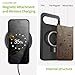 Carveit Magnetic Wooden Case for Google Pixel 10 Pro XL Case, Wood Artisan Engraved & Soft TPU Shockproof Cover, Compatible with MagSafe Wireless Chargers (Abstract Motherboard Linework Art) Walnut