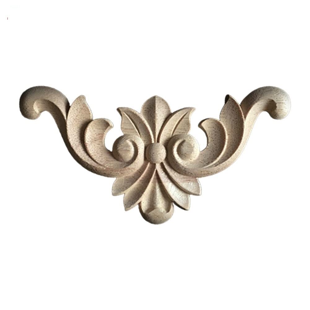 Decorazioni In Legno Angolo intagliato in legno onlay mobili applique modanature decalcomania decorazioni for la casa decorare armadi a bordo mobili Fregi In Legno Decorativi Per Mobili (Color : 20x2