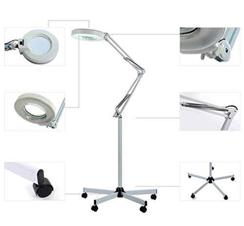 Lampe de beauté 5X sans ombre HJMMWT avec loupe haute précision intégrée