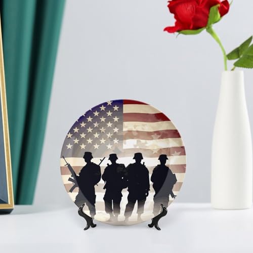 Plato decorativo de porcelana americana 6 pulgadas miniatura 6