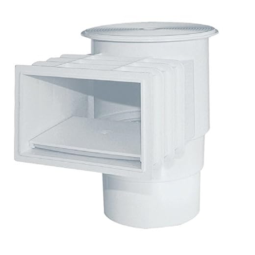 Productos Qp Skimmer Boca 200 Abs Tapa Cuadrada, Negro, 42.5X46X28 Cm, 500183C