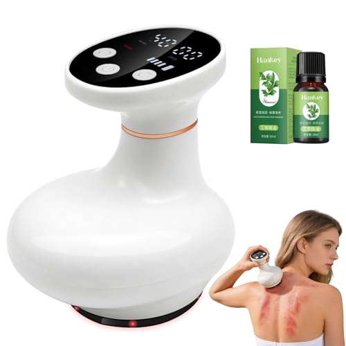 Massage 4-in-1 Massagegerät gegen Cellulite,Anti Cellulite Massagegerät,Vakuum & Gua Sha Elektrisch mit 9 Stufen & 9 Heizstufen,Straffere Haut,Muskelrelaxation,für Ganzkörper Anwendung Zuhause
