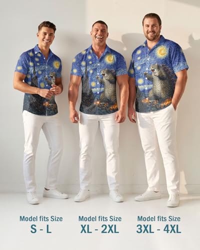Image of 99TIMORO Fathers Movie Hawaiian Shirt for Men, Characters Button Down Short Sleeve Top, Summer Beach Gifts