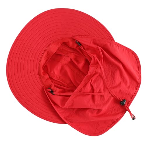 Image of Home Prefer UPF 50+ Mens Wide Brim Fishing Hat with Neck Flap Sun Hat for Men Women Sun Protection Cap
