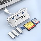⭐【Transmisión De Datos De Alta Velocidad】El puerto USB 3.0 proporciona velocidades de transmisión de datos de alta velocidad de hasta 5 Gbps, y la velocidad de transmisión teórica es más de 10 veces más rápida que USB 2.0. La velocidad real de lectura y escritura es tan alta como 80-130 MB / s. Los datos de vídeo u otros archivos se transfieren en unos segundos.