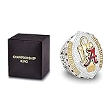 2020 Alabama National Champions Replica Ring Crimson Championship Ring with Championship Ring Box...