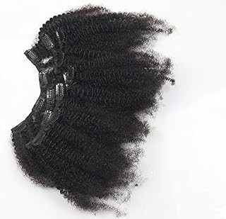8inch Afro Kinkys Curly Clip in Human Hair Extensions Brazilian Kinky Curly Clip