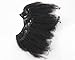 Afro Kinky Curly Clip in Human Hair Extensions Brazilian Curly Clips Hair Extensions Clip on Hair Weft For Black Women Natural Black Color #1B 7pcs 70g/set (10inch)