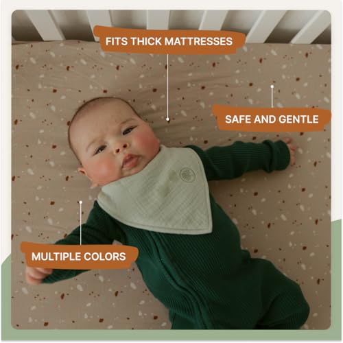 Image of Parker Baby Soft & Durable Fitted Baby Crib Sheets | Snug Fit for Standard Crib Mattresses | Machine Washable, Fade-Resistant & Modern Nursery Designs