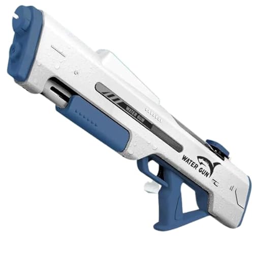 Brinquedo Arma d'água Elétrico Criança 1000ml Alta Pressão (Branco Com Azul)