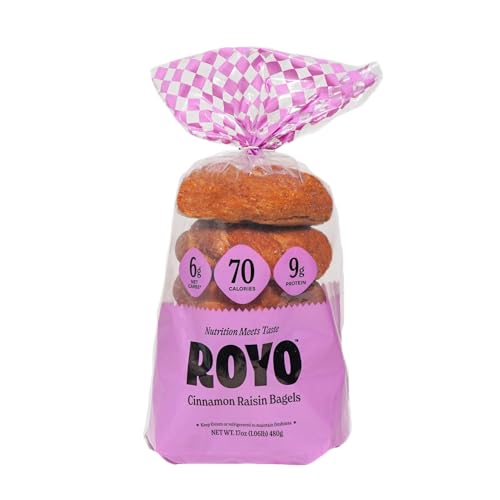 Royo Bread Company Cinnamon Raisin Bagels, 17 OZ