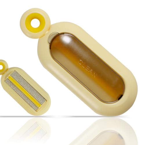 Image of Lint Roller Resuable for Clothes, Magic Self- Cleaning Pet Hair Remover for Cats Dogs Fur, Portable Washable Pet Hair Removal Tool Brush for Curtain, Carpet, Bedding, Sofa, Couch, Yellow