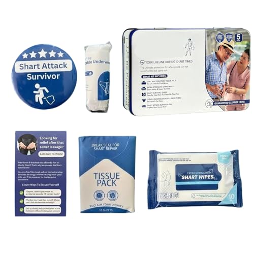 Kit de Supervivencia para Pedos - Juguetes de Broma Realistas con Toallitas Húmedas y Ropa Interior,Juguetes Hilarantes y Extraños,para Viajes Bromas Sustos Trucos Oficinas Fiestas Familia Kit de Supervivencia para Pedos - Juguetes de Broma Realistas con Toallitas Húmedas y Ropa Interior,Juguetes Hilarantes y Extraños,para Viajes Bromas Sustos Trucos Oficinas Fiestas Familia