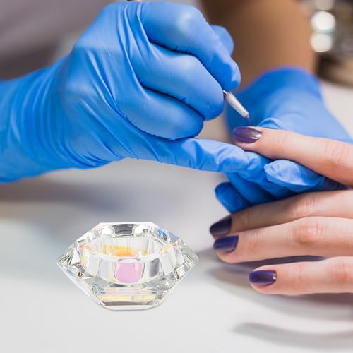 Vaso cristal para lavar pinceles de manicura miniatura 6