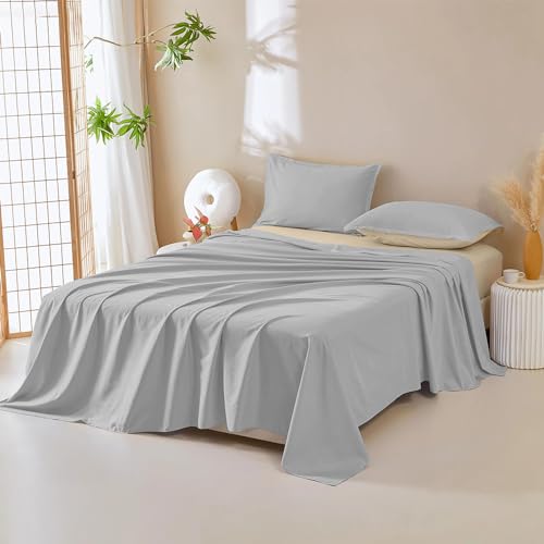 DUJUIKE 100% wasserdichte Schutzdecke oder Liner für Bett, Matratzenschoner für das Bett, Wiederverwendbare Unterlage, Bettlakenschutz (Grau, Queen 200 * 230 cm)