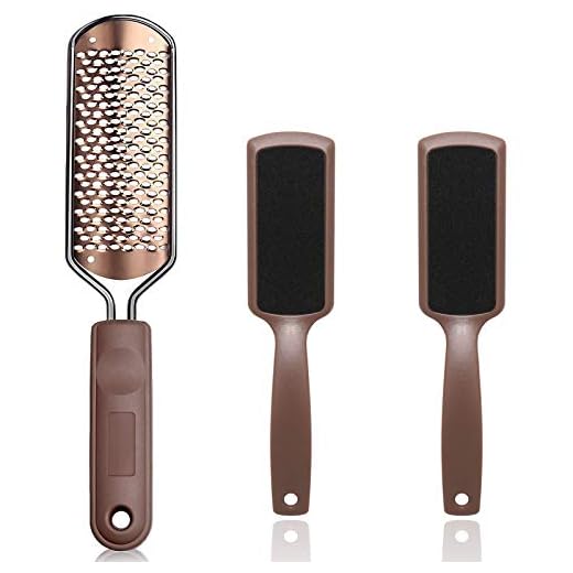 Foot Scraper, Heel Scraper for Feet - 3Pcs Pedicure Foot File Callus Remover, Foot Rasp Colossal Foot Scrubber for Dead Skin, Professional Stainless Steel Callus File for Wet and Dry Feet