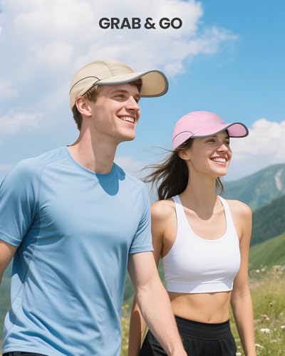Image of GXCROR Quick-Dry Running Hat for Men & Women - UPF 50+ Breathable Mesh, Reflective Sports Cap for Outdoor, Hiking