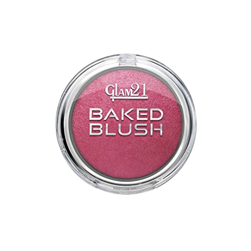 Image of Glam21 Baked Blusher | Highly Pigmented, Long Lasting | Illuminating Glow Finish | Smooth & Blendable Texture |Stays up to 8 hours | For All Skin Types | 6gm | Shade-05