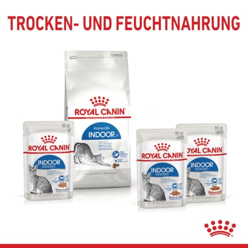 ROYAL CANIN Indoor in Soße Feuchtnahrung für Katzen – 12 x 85g