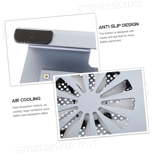 Base para portátil con ventilador de aluminio SECFOU gris miniatura 5