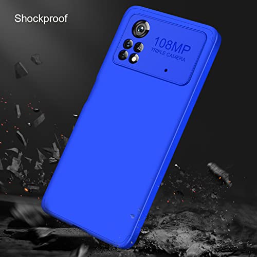 Image of Kapa Double Dip Full 360 Protection Back Case Cover for Poco X4 Pro (5G) (Blue)