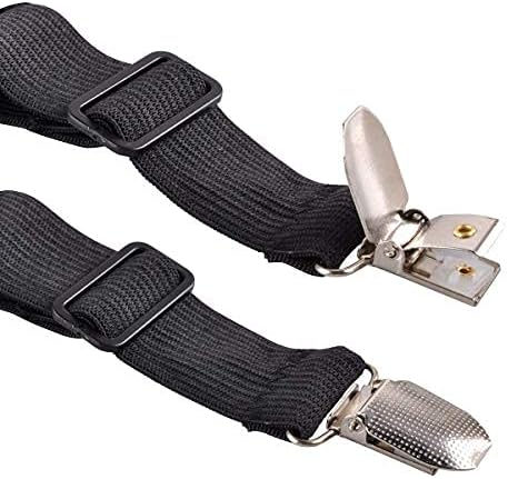 eZAKKA Bed Sheet Suspenders Adjustable Crisscross Fitted Sheet Bed Straps Corner Holder Grippers Bands Fasteners Mattress Pad Cover Elastic Fasteners Clips Clippers