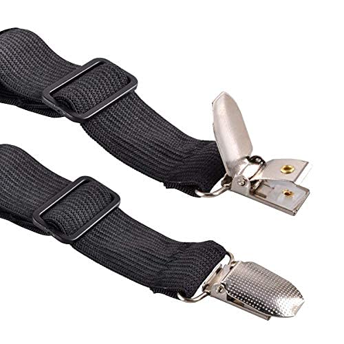 eZAKKA Bed Sheet Suspenders Adjustable Crisscross Fitted Sheet Bed Straps Corner Holder Grippers Bands Fasteners Mattress Pad Cover Elastic Fasteners Clips Clippers
