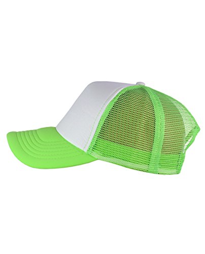 Image of NYFASHION101 Plain Mesh Trucker Hat - Breathable 6-Panel Daily Snapback Cap, Customizable Ideal for DIY Embroidery & Patches