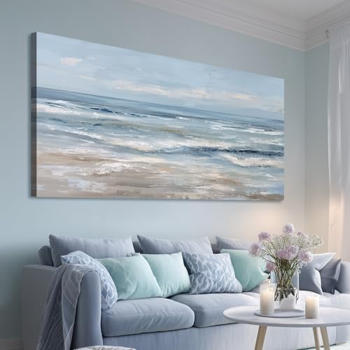 Abstract Coastal Beach Wall Art 20x40
