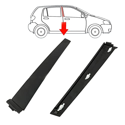 MKAREPART Door B Pillar Plastic Moulding Trims Panel Set 1473673, 1473674, 1473675, 1473676 (Set of 4), Black, Rear Right - Image 2