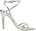 Calvin Klein Women's Tegin Heeled Sandal, Silver, 6