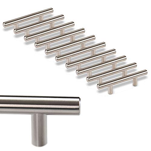 SOTECH 10 x Möbelgriff G17 echt Edelstahlrohr Ø 12 mm/BA 64 mm Stangengriffe Relinggriffe