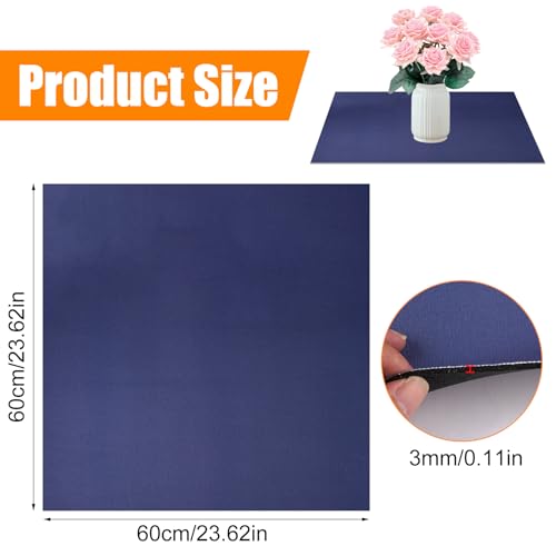 Waschmaschinenauflage Rutschfest 60x60cm Dunkelblau Waschmaschine Abdeckung, Saugfähig Schnelltrocknend Waschmaschinenbezug, Universal Waschmaschine Matte für Waschm Aschine Kühlschrank Trockner