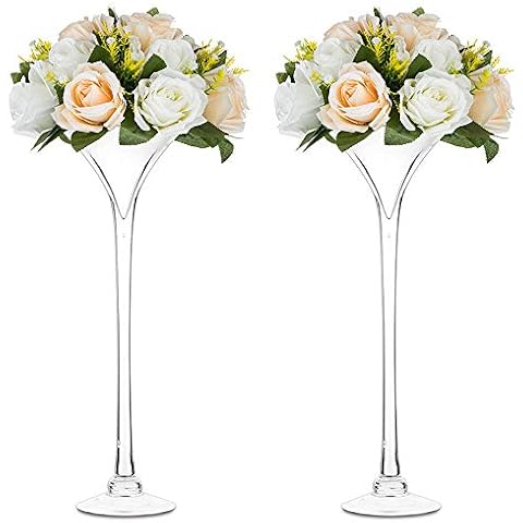 NUPTIO Glass Trumpet Vases for Events Cover