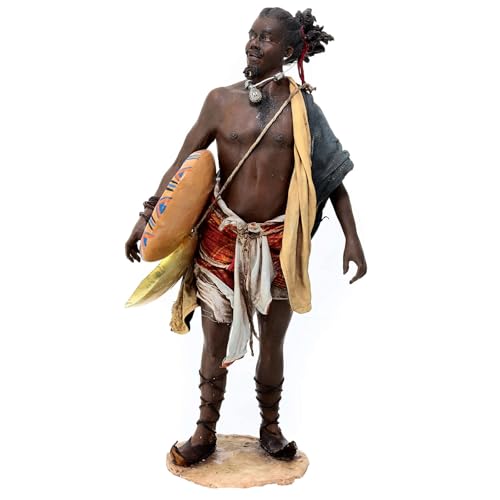 Holyart Moor man with trays for terracotta Angela Tripi's Nativity Scene of 30 cm