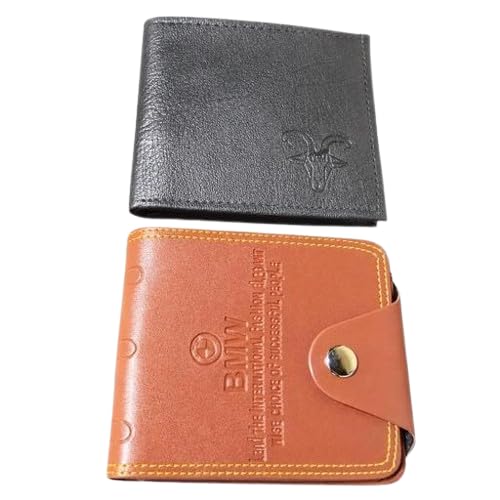 Artificial Leather Wallet with Combo for Men | Compact & Stylish Ab12 Abc185|Stylish Strong Stitching Compact Design-image-38