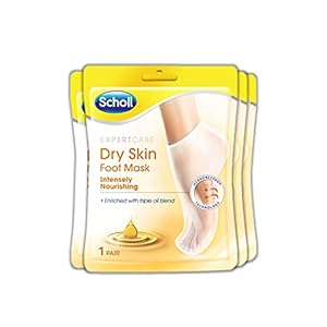 Scholl ExpertCare Dry Skin Foot Mask x6 – Intensely Nourishing Triple Oil Foot Mask with Urea and 3 Oils (Avocado, Argan, Jojoba) – up to 24-Hour Moisture, Pack of 6