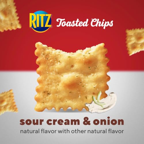 RITZ Toasted Chips Sour Cream and Onion Crackers, 12 Snack Packs - image 5
