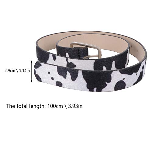 Cow Printed Pu Waist Belt Women Cow Belt Bull Waistband Black White Cow Dot Waist Chain for Female Adjustable Cows Pattern Jeans Belt2